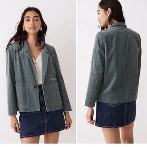 Madewell Teal corduroy Dorset blazer
